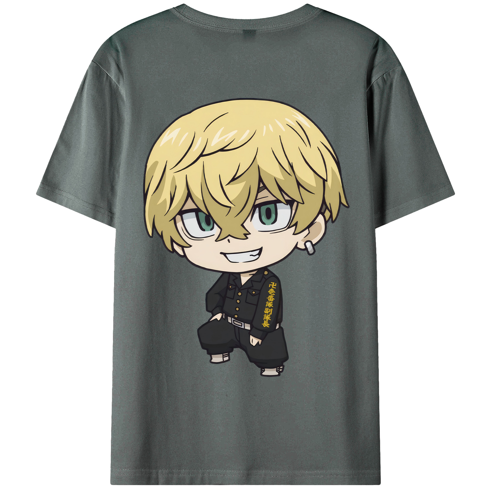 （画像用） 東京リベンジャーズ Tokyo Revengers 綿100％ メンズ半袖Tシャツ（バックプリント） 通気性